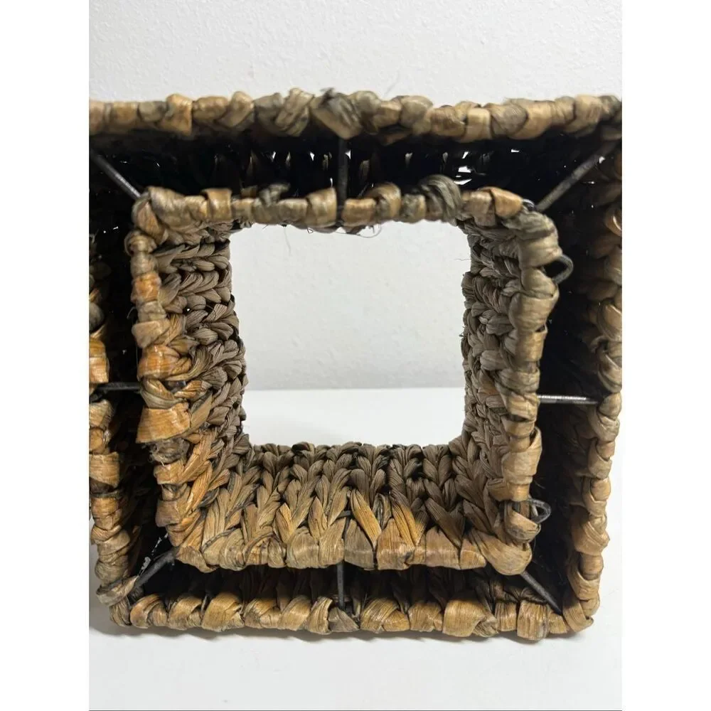 Set of 2 Natural Boho Wicker Rattan Wall  Shelf Padma’s Plantation Furniture
